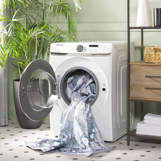 Safavieh Arizona Machine-Washable Collection ARZ118 Rug, Light Grey/Grey Green, 6' Square