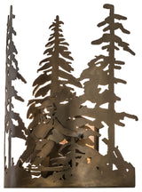 11"W Skier Through The Trees Wall Sconce
