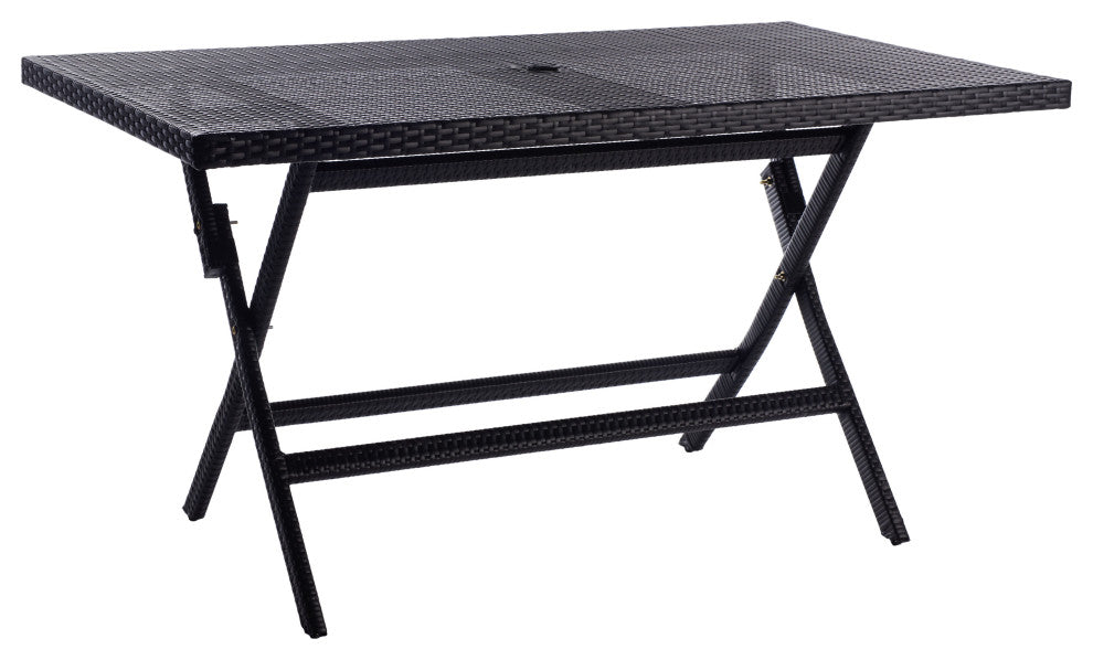 Safavieh Akita Outdoor Folding Table Black