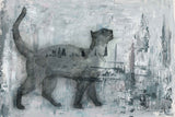 "Cat Prance" Painting Print on Wrapped Canvas, 45"x30"