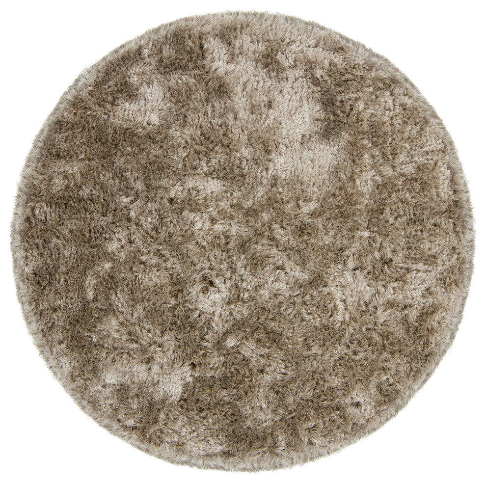 Giulia Contemporary Area Rug, Tan, 7'9" Round