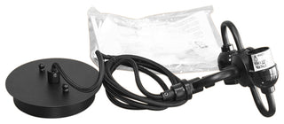 16" W 2 Light Pendant Textured Oatmeal Shade with Diffuser, Black Cord