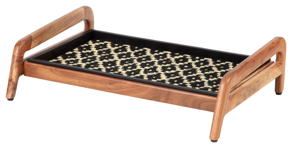 Single-Tier Natural Stand With 2-Pair Rubber Boot Tray Madagascar
