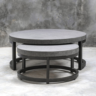 Uttermost Aiyara Gray Nesting Tables, S/2