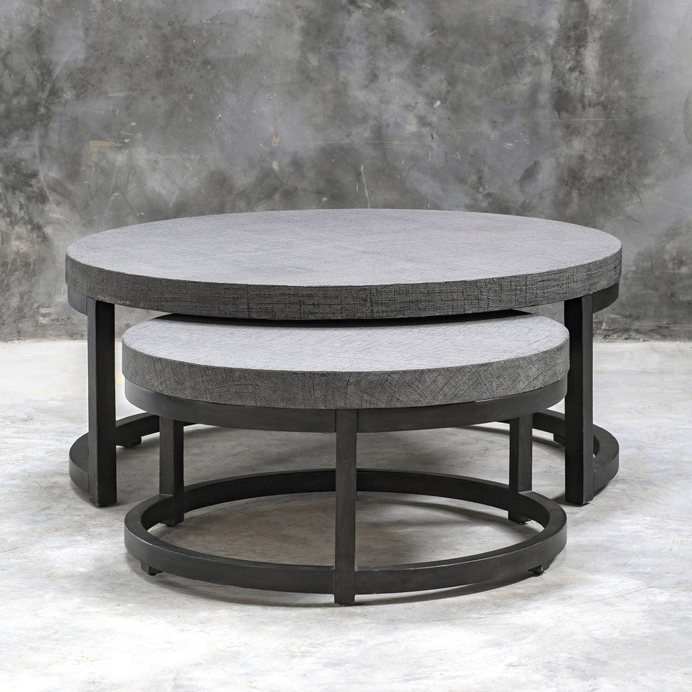 Uttermost Aiyara Gray Nesting Tables, S/2