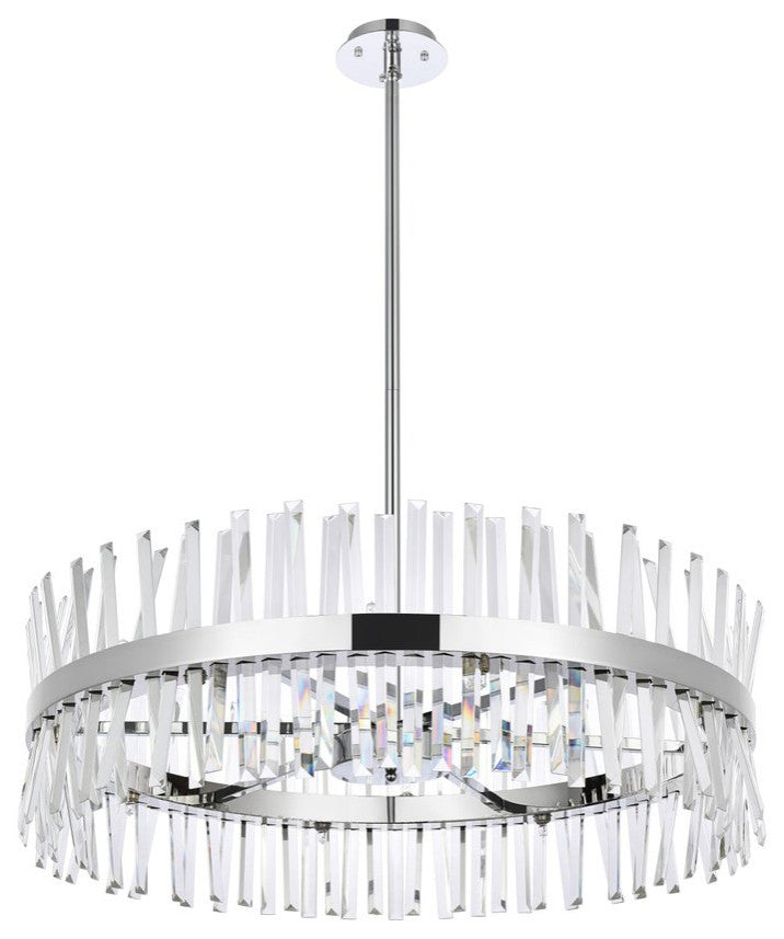 Modern Chrome 16-Light Chandelier