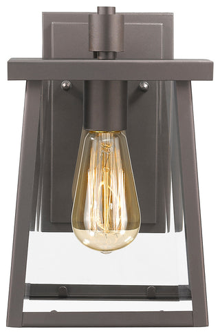 Gabriel 1-Light Rubbed Bronze Outdoor Wall Sconce 10"