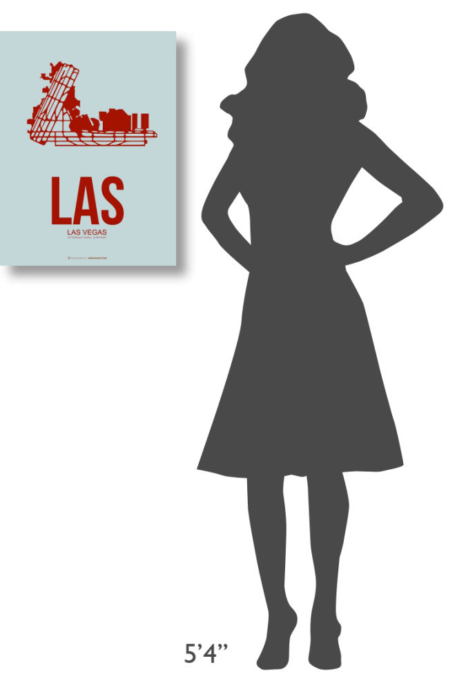 "LAS  Las Vegas Poster 3" Fine Art Print