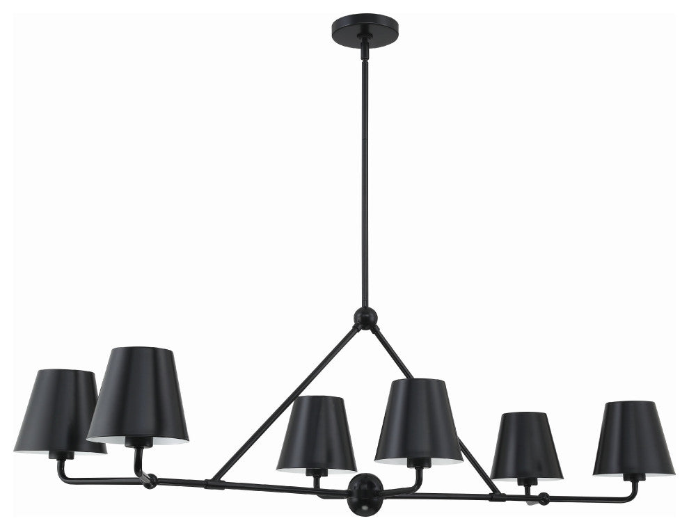 Xavier 6-Light Matte Black Chandelier