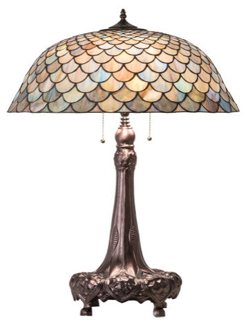 Meyda Lighting 230462 31" High Tiffany Fishscale Table Lamp