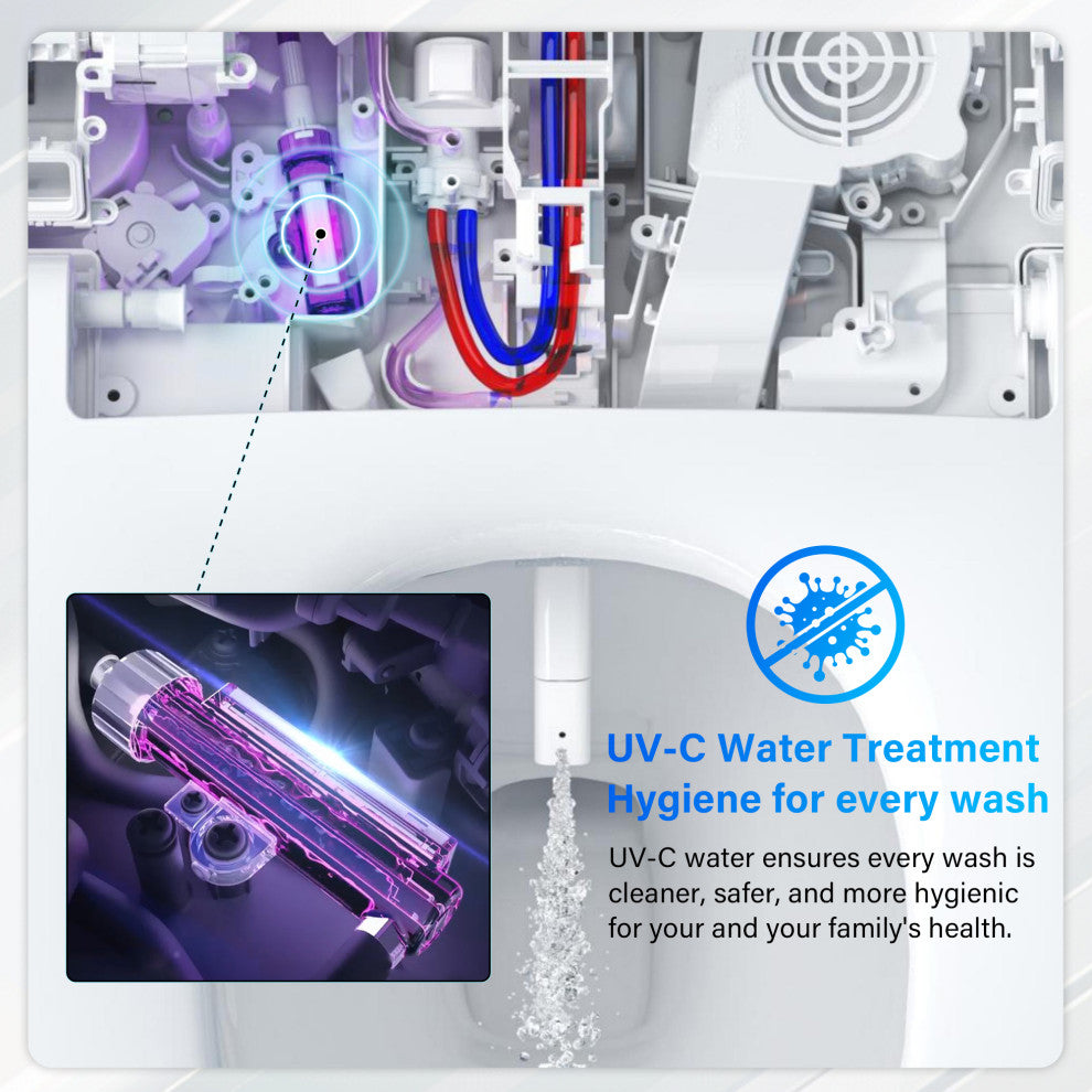 Smart Toilet with Remote Control, Heated Seat, LED Display, and Automatic Flush