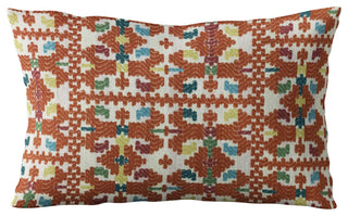 Plutus Multi-Color Morocco Damask Luxury Throw Pillow, 12"x20"
