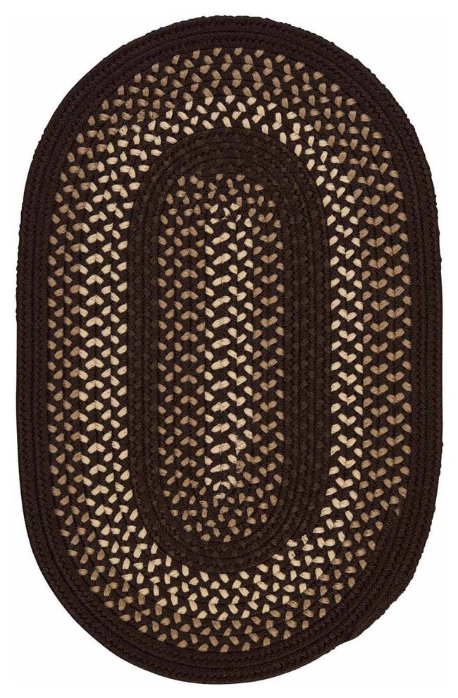 Colonial Mills Deerfield DF71 Seal Brown Traditional Area Rug, Round 12'x12'