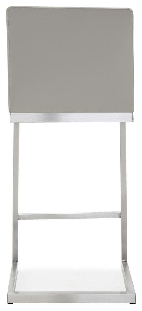 TOV Furniture Helsinki Light Grey Steel Barstool (Set of 2)