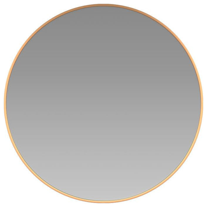 Julianne Large Accent Mirror Metal Framed Wall Mirror, Gold, 36"