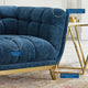 Armchair Accent Chair, Velvet, Blue Navy, Modern, Living Lounge Hospitality