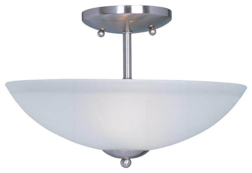 Maxim Lighting Logan Semi Flush Mount, Satin Nickel - 10042FTSN