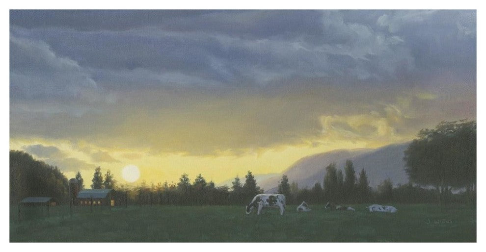 "Farm Life II" Digital Paper Print by James Wiens, 74"x38"