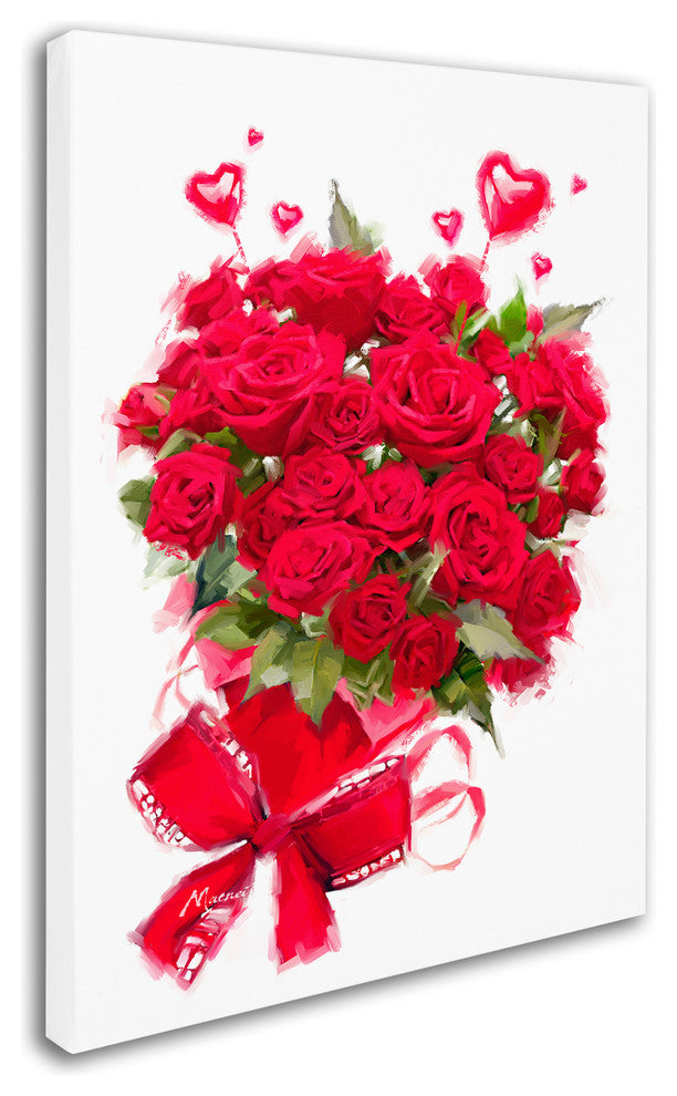The Macneil Studio 'Valentine Roses' Canvas Art, 47"x35"