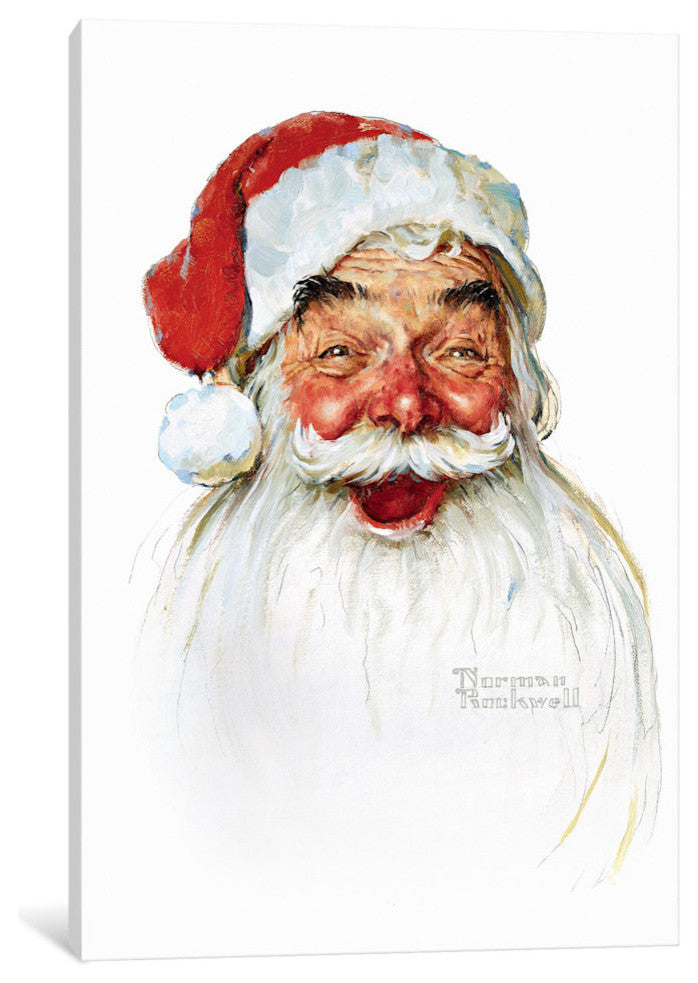 "Santa Claus Gallery" by Norman Rockwell, 26x18x1.5"