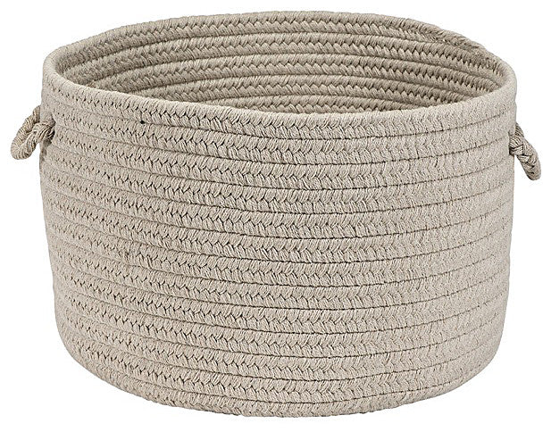 Colonial Mills Basket Sunbrella Solid Papyrus Round