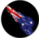 Wing With Australian Flag, Digital Art Round Wall Art, 23"