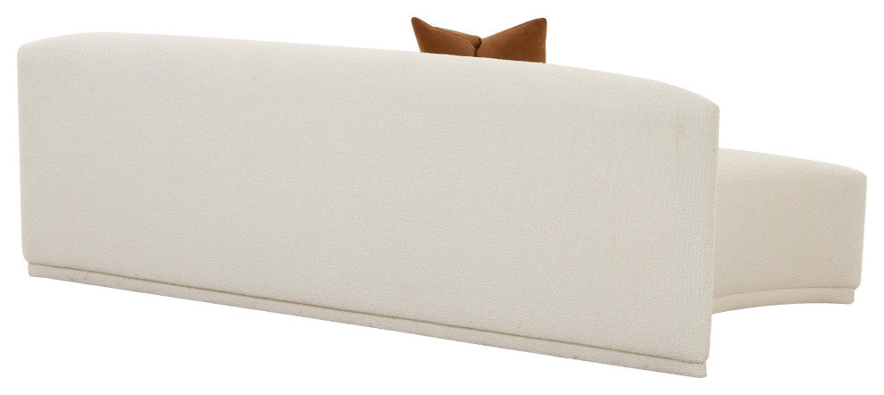 Fickle Cream Boucle Modular Armless Loveseat