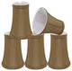 30247-5 Small Bell  Chandelier Clip On Lamp Shade Light Brown 2 1/2"x4"x5"