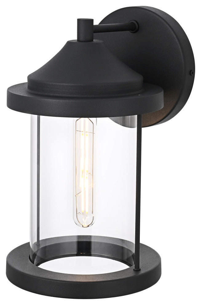 Home Living 7" Outdoor Wall Sconce, Black