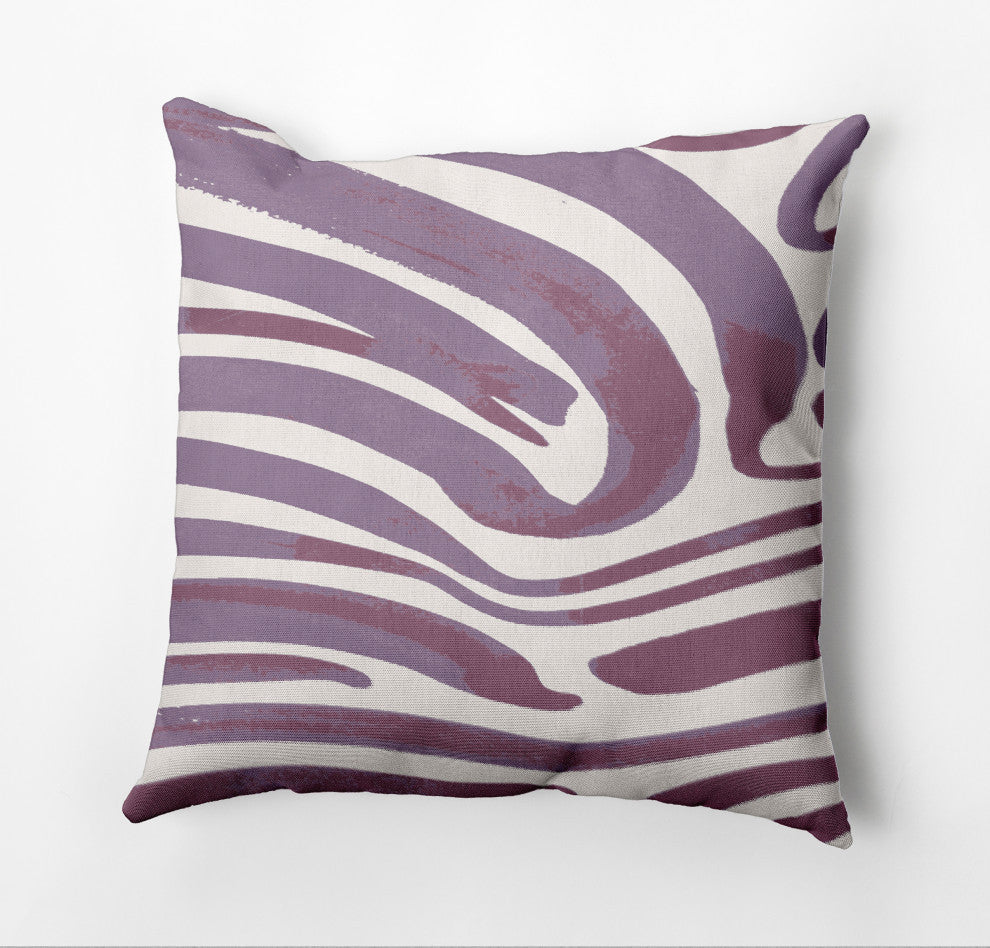 Dazzling Zebra Pillow, Purple, 16"x16"