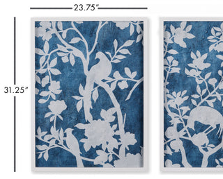 2-Piece Aviary Cyano Print Set