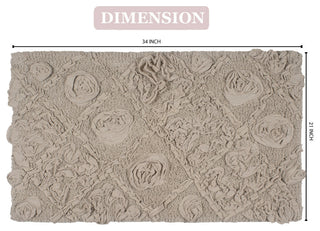 Modesto Bath Rug Bath Rug Set, Machine Wash, 21x34" Rectangle, Linen