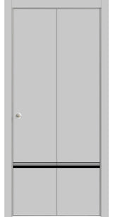 Bi-fold Doors 60 x 96 | Planum 0012 Grey Matte with  | Sturdy Tracks
