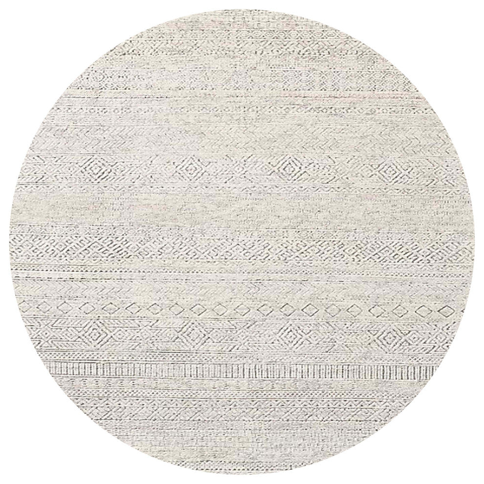 Ahgly Company Indoor Round Mid-Century Modern Area Rugs, 8' Round