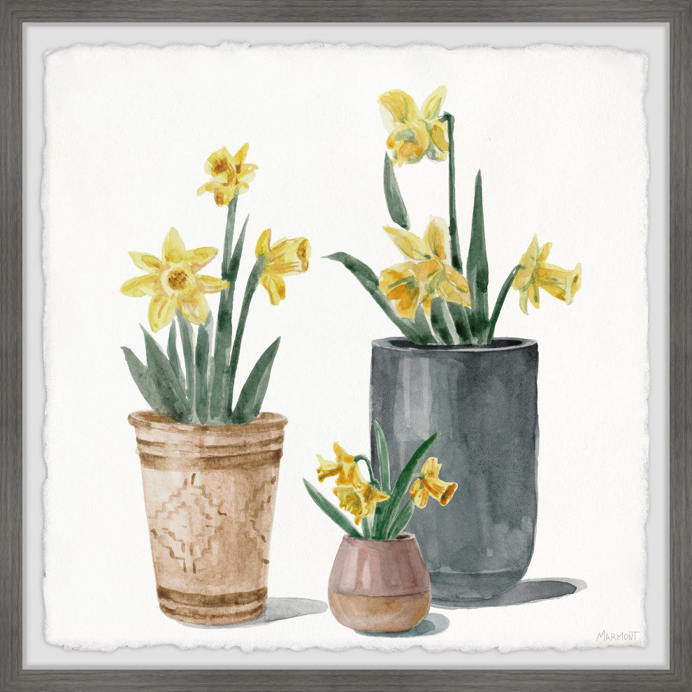 "Live Life in Yellows" Framed Painting Print, 18x18