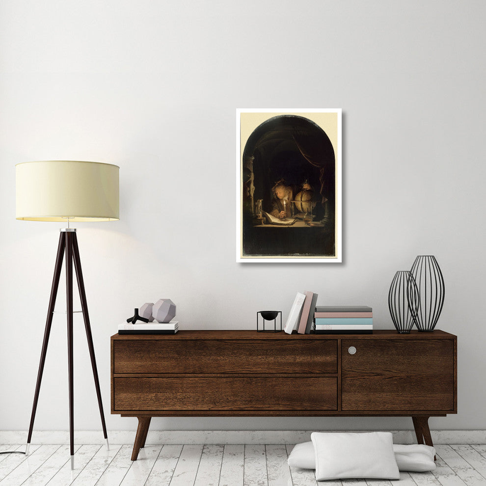 "Astronomer by Candlelight, late 1650s" Paper Print by Gerrit Dou, 26"x38"