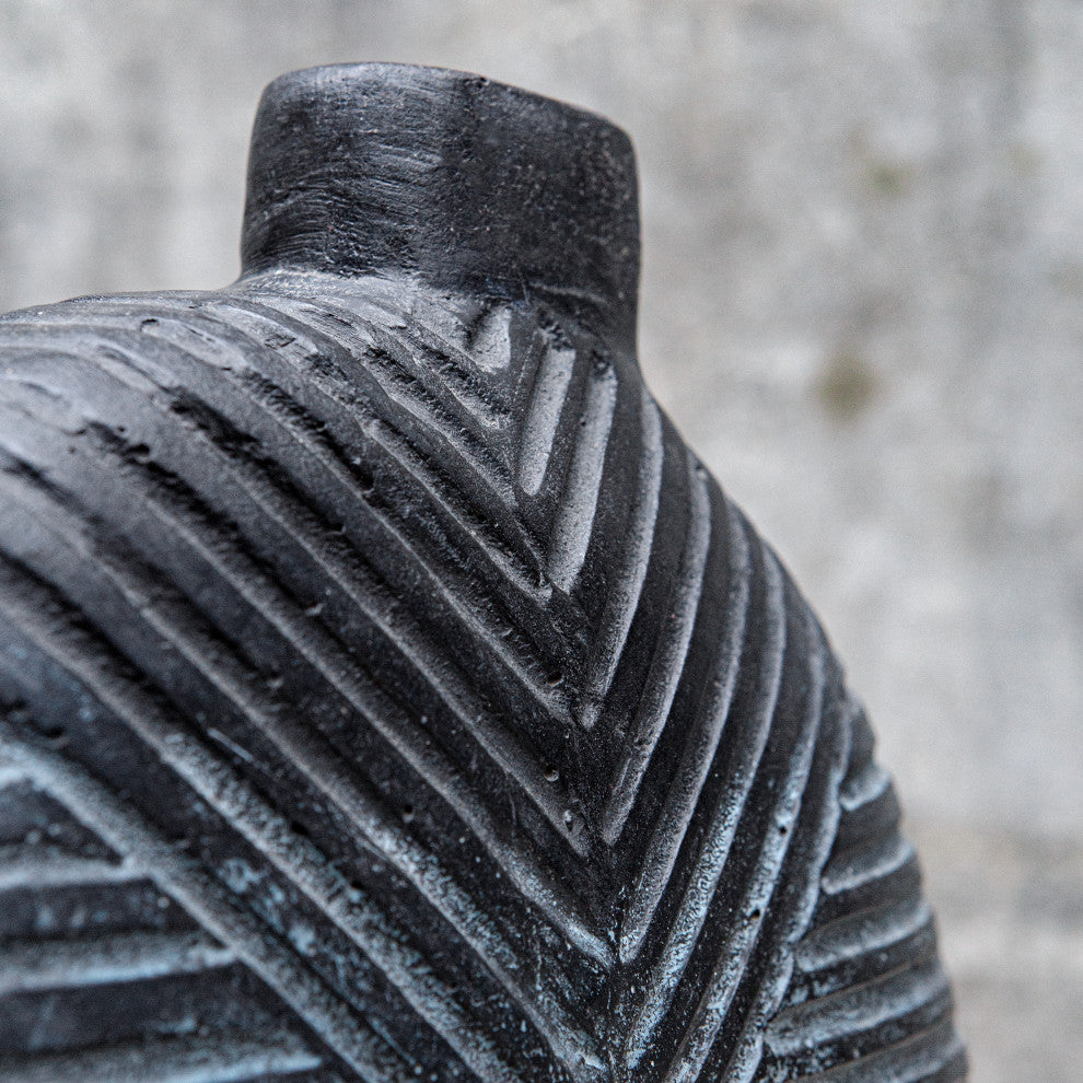 Uttermost Viewpoint Aged Black Vases, 2-Piece Set