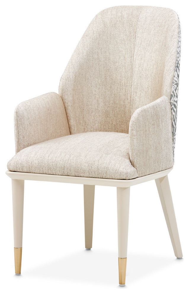 Lisbon Dining Arm Chair, Silken Matte Cream