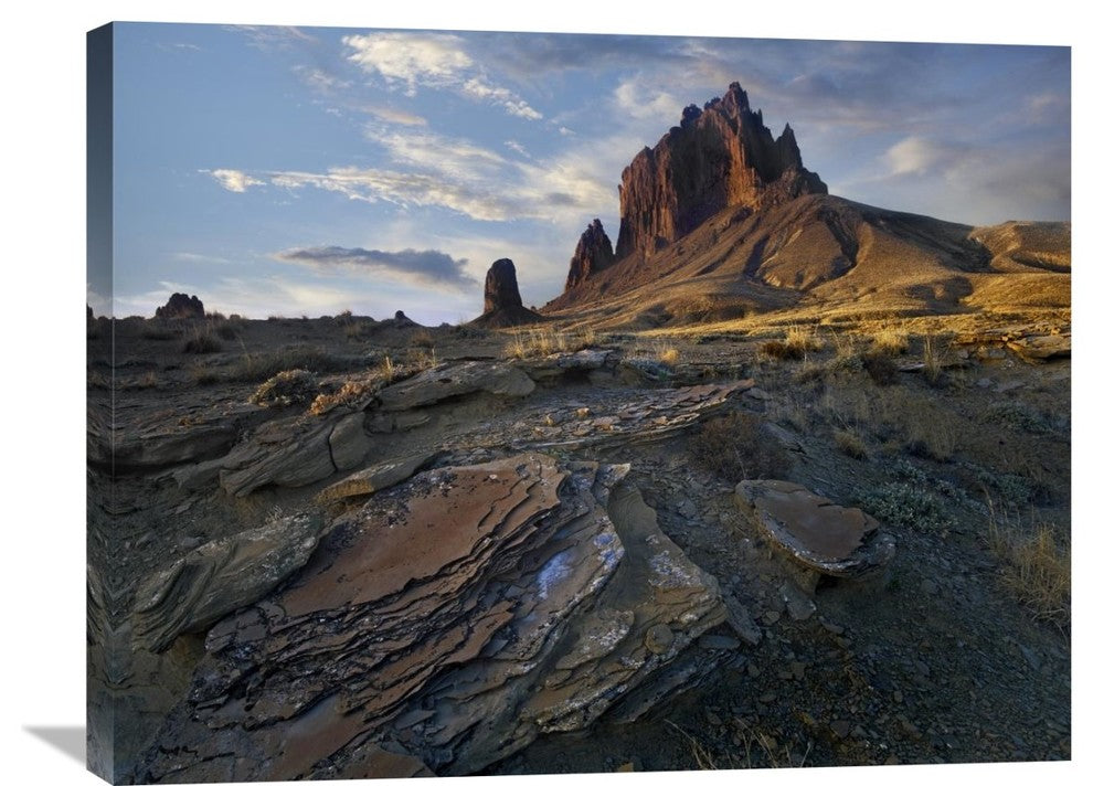 "Shiprock, The Basalt Core Of An Extinct Volcano, New Mexico" Artwork, 32" x 24"