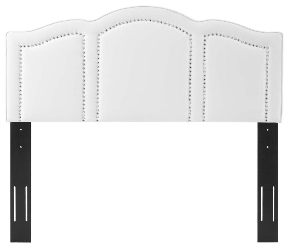 Headboard, King Size, Velvet, White, Modern Contemporary, Bedroom Master Suite