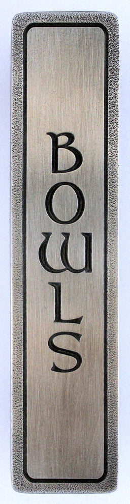 "BOWLS" Pull Antique Pewter (Vertical)
