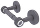 Clearview Two Post Toilet Tissue Holder with Groovy Accents, Matte Gray