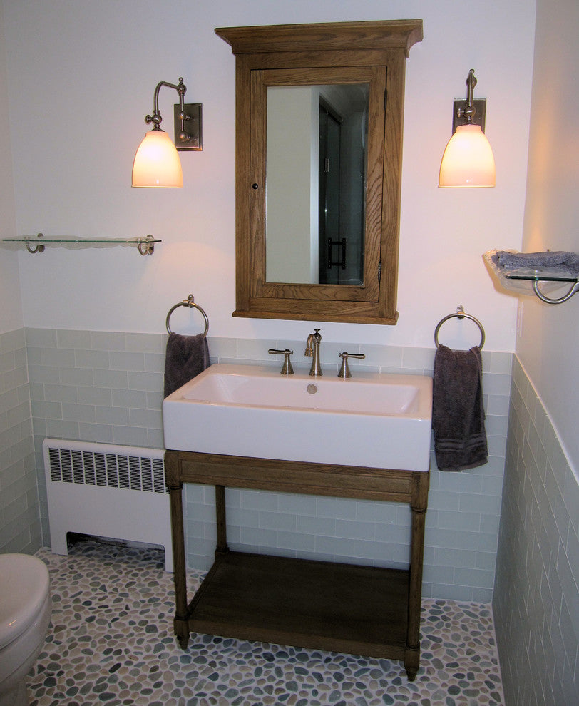 Sea Green and White Pebble Tile