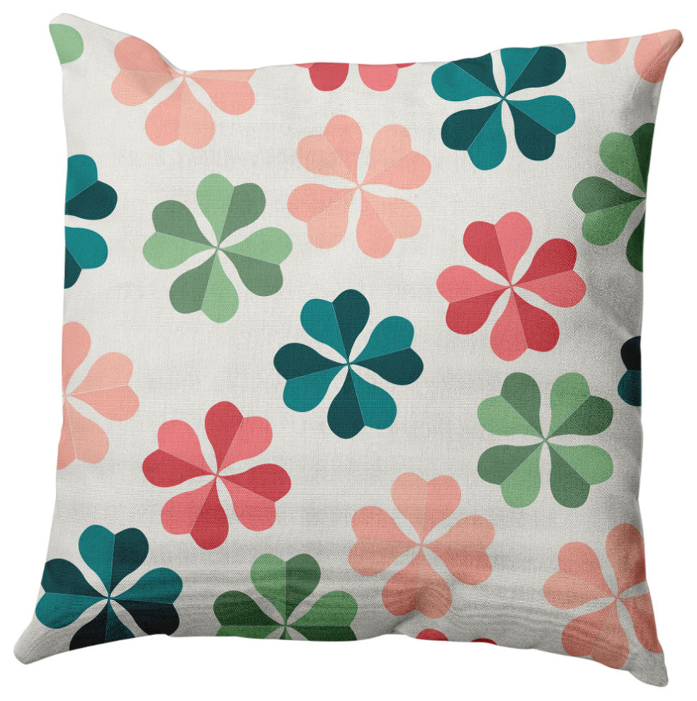 Lucky Patch St. Patrick's Day Decorative Throw Pillow, Ocean Abyss Green, 16x16"