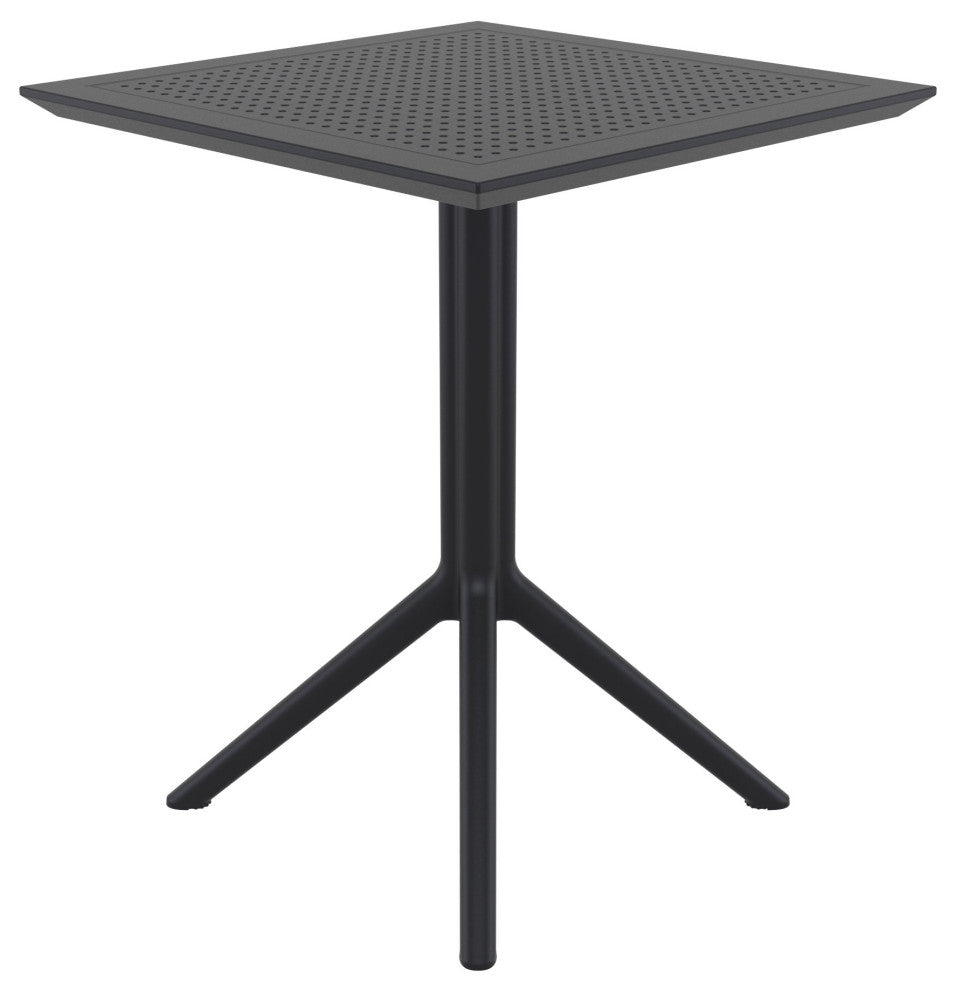 Sky Square Folding Table 24 inch Black