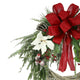30" Woven Willow Holiday Wreath with Evergreen, Berries and a Large Bow