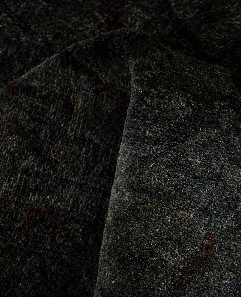 Overdyed One-of-a-Kind Hand-Knotted Area Rug Gray, 4' 2" x 5' 10"
