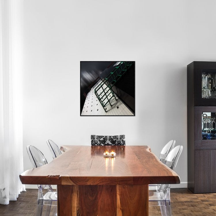 "Crowded House" Framed Canvas Giclee by Gilbert Claes, 31x31"