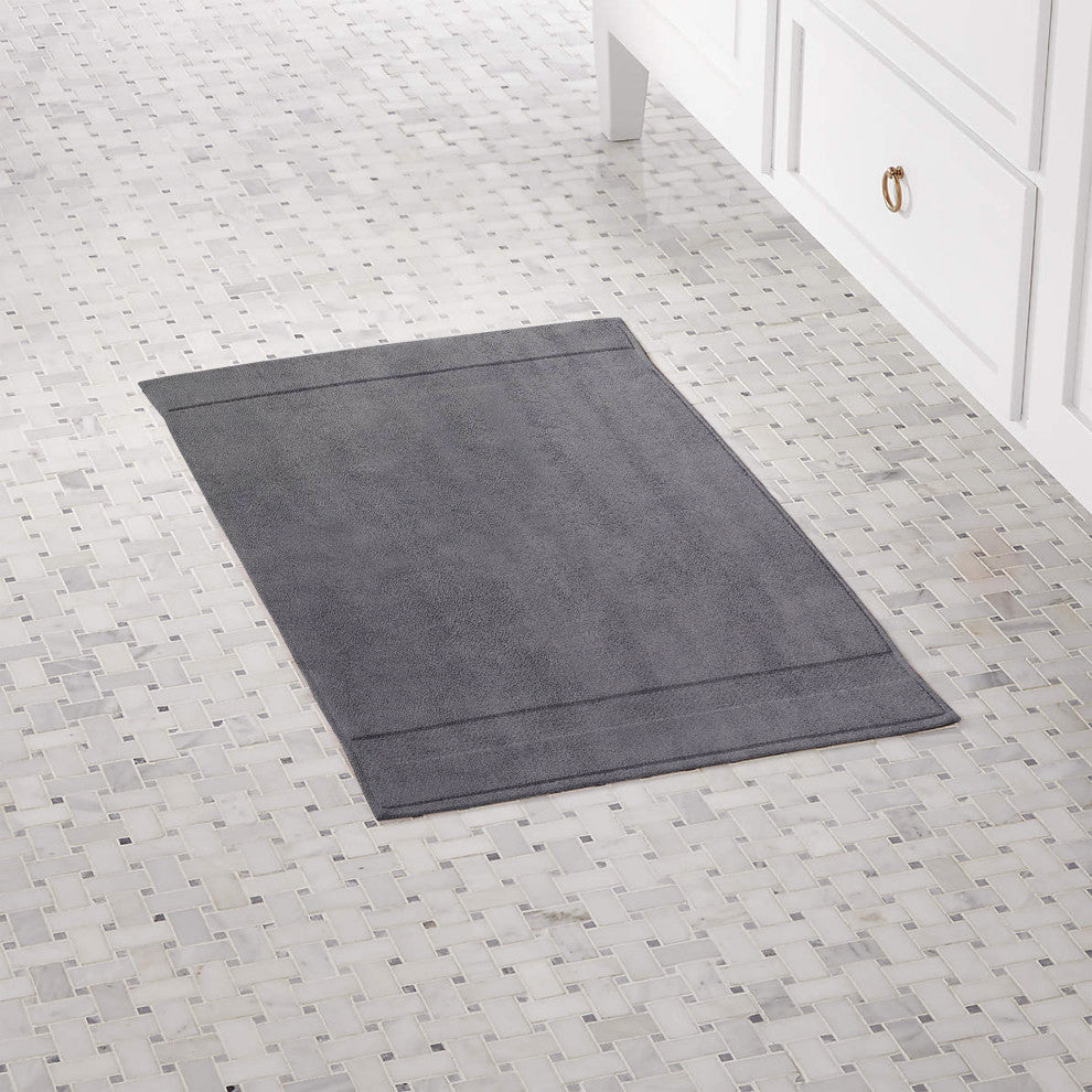 Organic Cotton Feather Touch Quick Dry 900 GSM Bath Mat, 20"X33", Sharkskin Grey