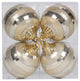 Vickerman 4" Matte Mirror Ball, Set of 4, Champagne